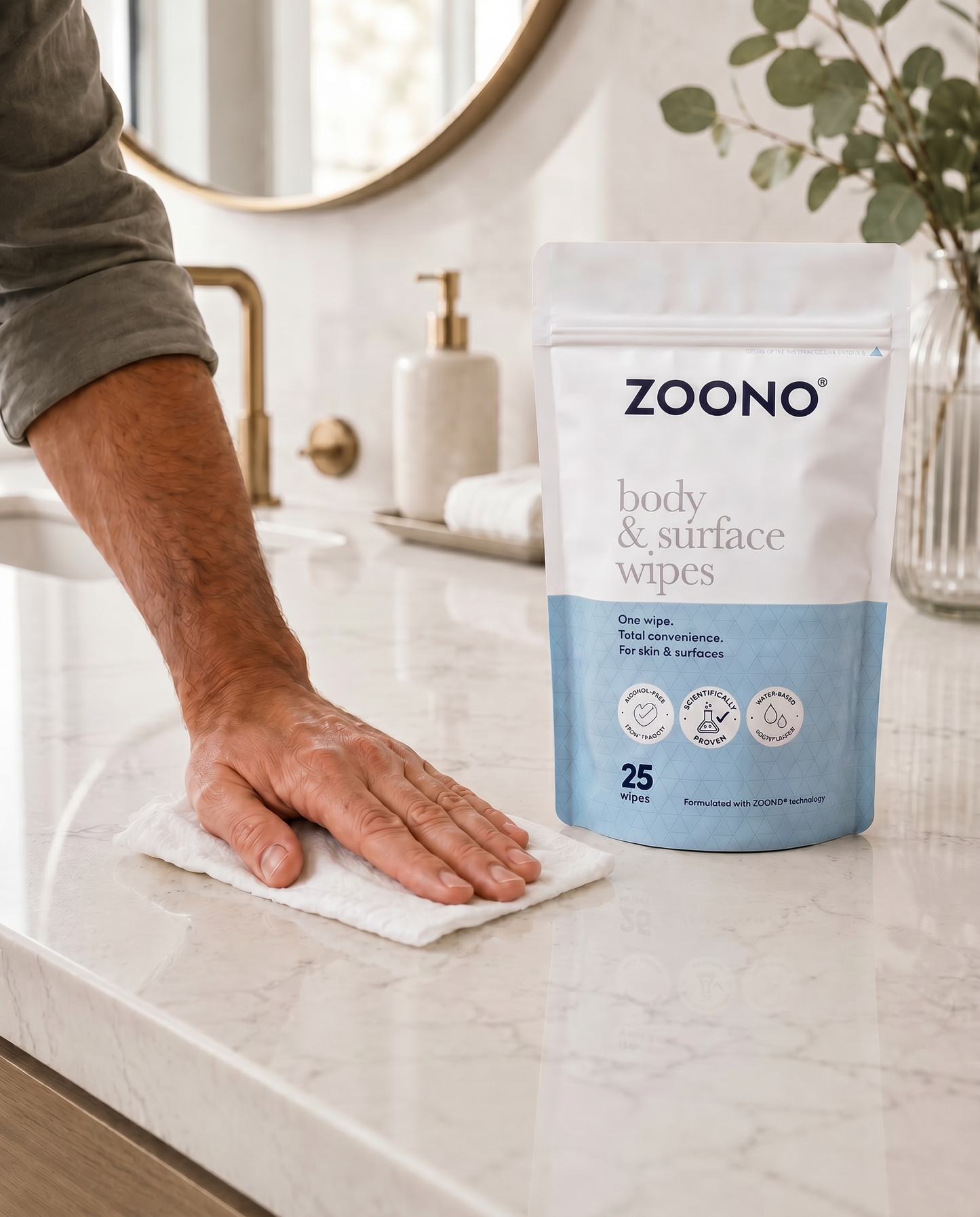 Zoono Body and Surface Wipes (25 pack)